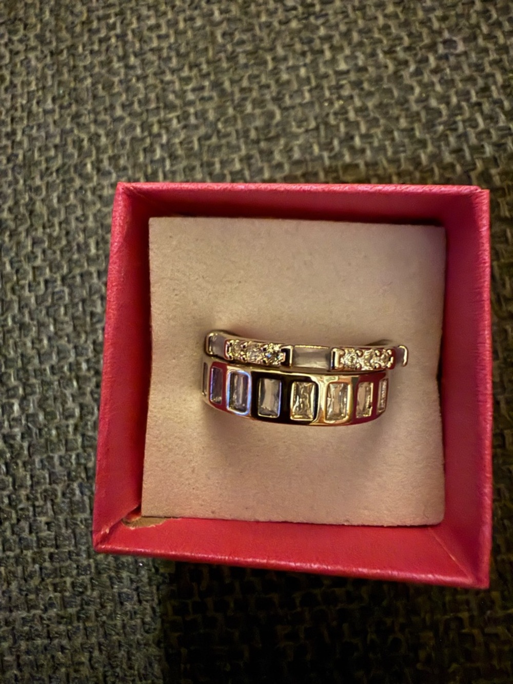 Tanzanite Baguette & Pavé Stackable Ring - Women Jewelry